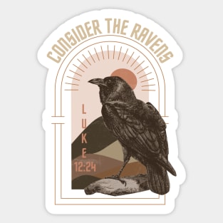 Consider the Ravens Luke 12:24 Sticker